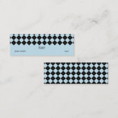 Blue Argyle Skinny Visitekaartje (Voorkant / Achterkant)