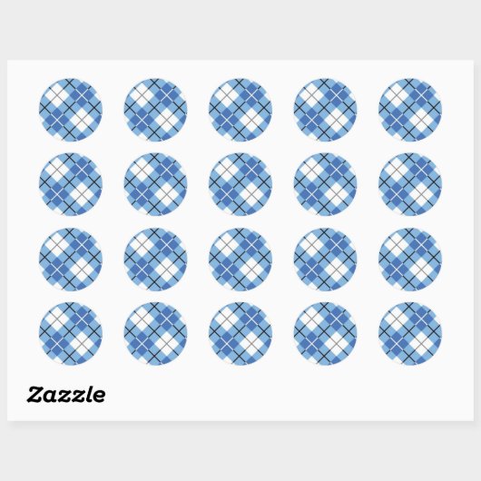 BLUE ARGYLE  STICKERS (Vel)