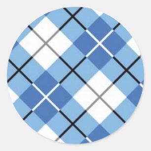 BLUE ARGYLE STICKERS