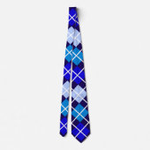 Blue Argyle Stropdas (Achterkant)