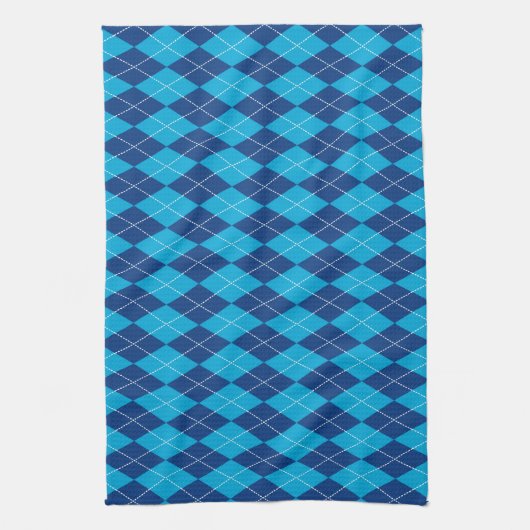 Blue Argyle Towel Theedoek (Verticaal)
