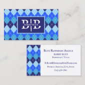 Blue Argyle Unieke Zakelijke Branding Visitekaartje (Voorkant / Achterkant)