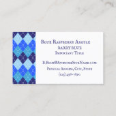 Blue Argyle Unieke Zakelijke Branding Visitekaartje (Achterkant)