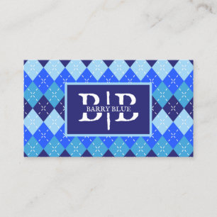 Blue Argyle Unieke Zakelijke Branding Visitekaartje