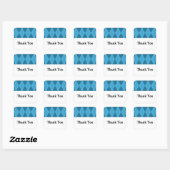 Blue Argyle Wedding Hartelijk dank Stickers (Vel)