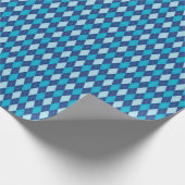 Blue Argyle Wrapping Paper Cadeaupapier (Hoek)