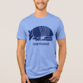Blue Armadillo gepersonaliseerde grafische kaart Tri-Blend Shirt (Voorkant)
