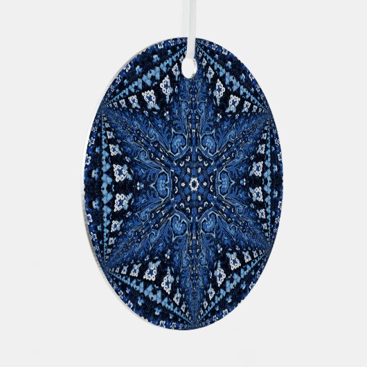 Blue Armeense Star Ornament (Voorkant Rechts)