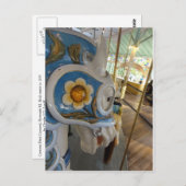 Blue Armored Horse Profile, Crescent Park Carrouse Briefkaart (Voorkant / Achterkant)