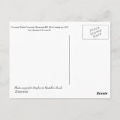 Blue Armored Horse Profile, Crescent Park Carrouse Briefkaart (Achterkant)