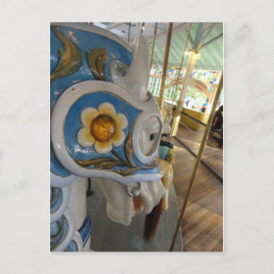 Blue Armored Horse Profile, Crescent Park Carrouse Briefkaart