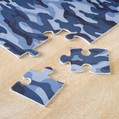 Blue Army Jigzaag Puzzle Daisy Legpuzzel (Zijkant)