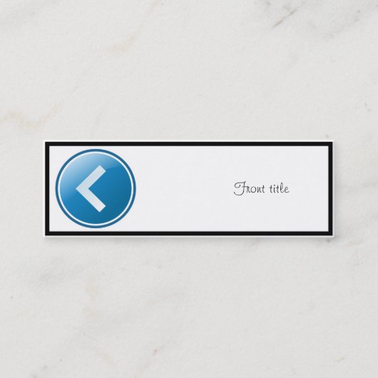 Blue Arrow-Button - links Mini Visitekaartje (Voorkant)