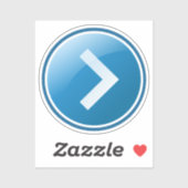 Blue Arrow-Button - rechts Sticker (Vel)