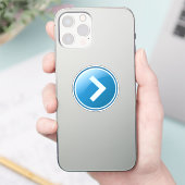 Blue Arrow-Button - rechts Sticker (Telefoon)
