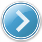 Blue Arrow-Button - rechts Sticker (Voorkant)
