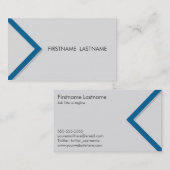 Blue Arrow Personal Networking Visitekaartjes (Voorkant / Achterkant)