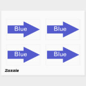 Blue Arrow Sign-Sticker Rechthoekige Sticker (Vel)