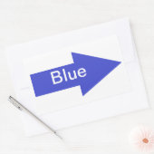 Blue Arrow Sign-Sticker Rechthoekige Sticker (Envelop)