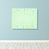 Blue Art Abstract gepantserde kunst Canvas Afdruk (Insitu (Houten vloer))