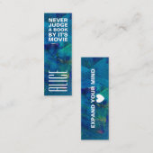 Blue Art Bladwijzer Mini Visitekaartje (Voorkant / Achterkant)