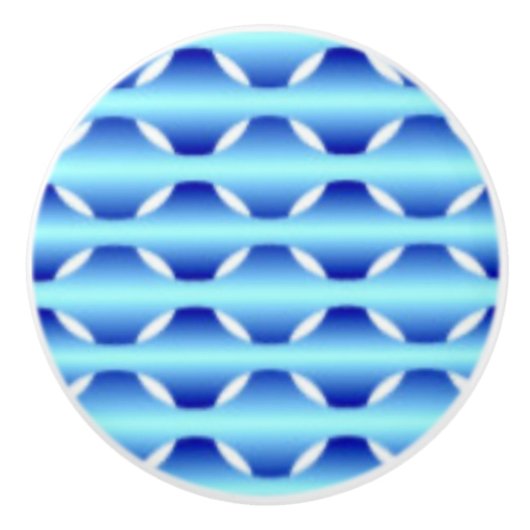 Blue Art Ceramic Pull Keramische Knop (Voorkant)