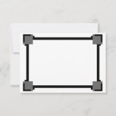 Blue Art Deco Geometric Bedankt voor je kaart (Achterkant)