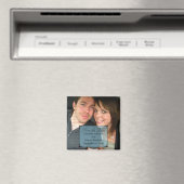 Blue Art Deco Lijst Save the Date Magnet (Insitu (Vaatwasser))