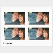 Blue Art Deco Lijst Save the Date Stickers (Vel)