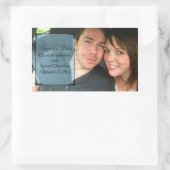 Blue Art Deco Lijst Save the Date Stickers (Tas)