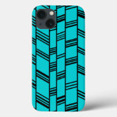 Blue Art Deco Lines Case-Mate iPhone Case (Achterkant)