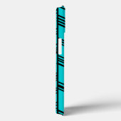 Blue Art Deco Lines Case-Mate iPhone Case (Achterkant / Rechts)