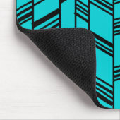 Blue Art Deco Lines Muismat (Hoek)