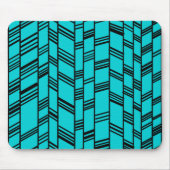 Blue Art Deco Lines Muismat (Voorkant)