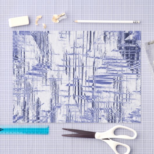 Blue Art Deco Tissuepapier (Craft)