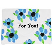 Blue Art Gift-tas Large Cadeautasje (Voorkant)