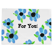 Blue Art Gift-tas Large Cadeautasje (Achterkant)