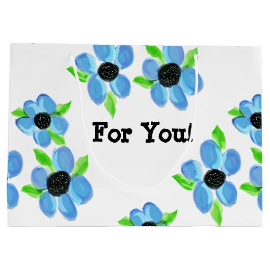 Blue Art Gift-tas Large Cadeautasje (Achterkant)