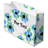 Blue Art Gift-tas Large Cadeautasje (Achterkant Gekanteld)