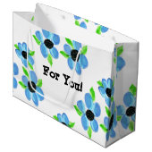 Blue Art Gift-tas Large Cadeautasje (Voorkant Gekanteld)