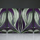 Blue Art Nouveau Geïnspireerd Klassiek Bloemen Geo Tegeltje