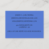 Blue Art Teacher Tutor Educator Kunstles Visitekaartje (Achterkant)