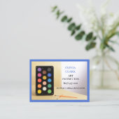 Blue Art Teacher Tutor Educator Kunstles Visitekaartje (Staand voorkant)