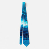 Blue Artificial Intelligence Abstract Stropdas (Achterkant)