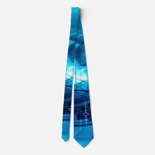 Blue Artificial Intelligence Abstract Stropdas (Achterkant)