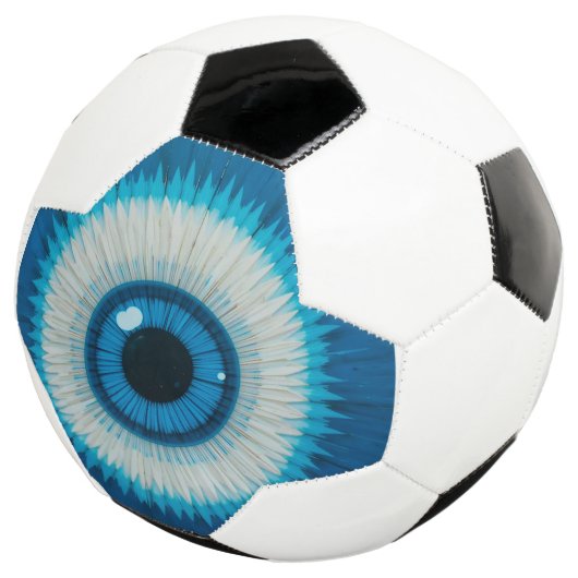 Blue Artistic Evil Eye Design Voetbal (Drie kwart)