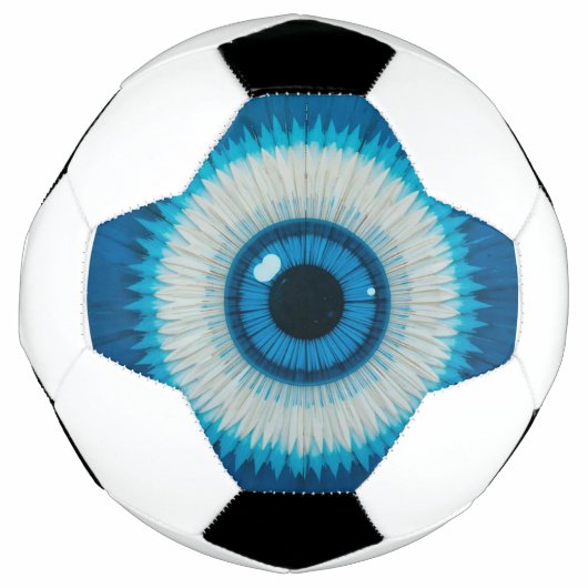Blue Artistic Evil Eye Design Voetbal (Voorkant)
