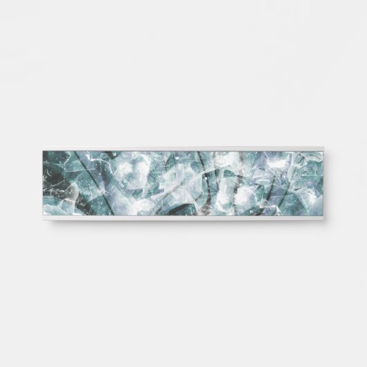 Blue asbtract glass texture deurbordje (Voorkant)