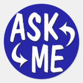 Blue Ask Me Stickers (Voorkant)