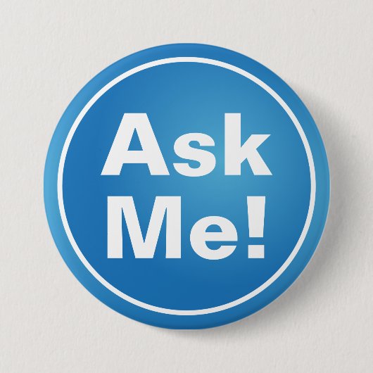Blue Ask me Text Button (Voorkant)